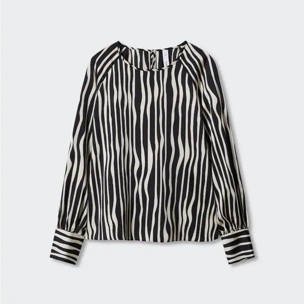 Mango Animal Print Blouse (XS)